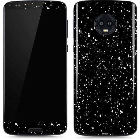 Black Speckle Moto G6 Skin