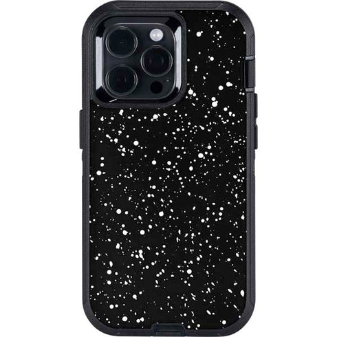 Black Speckle Otterbox Defender iPhone Skin