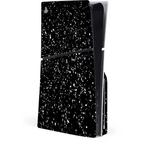Black Speckle PS5 Slim Disk Console Skin