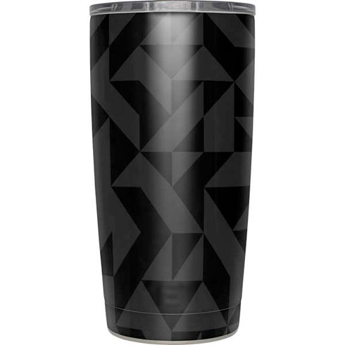 Black Geometric Yeti 20oz Tumbler Skin