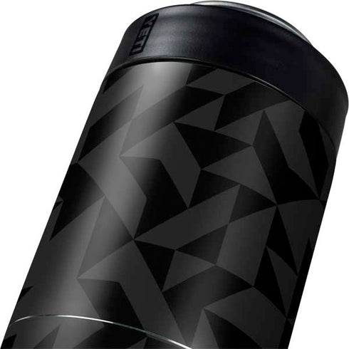 Black Geometric Yeti Colster Can Insulator Skin
