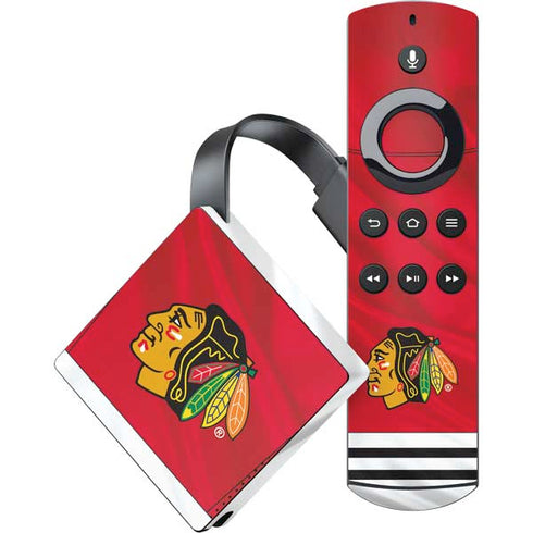 NHL Blackhawks Red Stripes Amazon Fire TV Skin