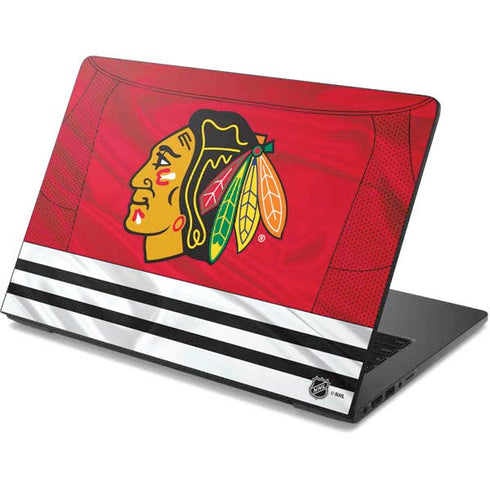 NHL Blackhawks Red Stripes Dell Chromebook Skin