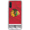 NHL Blackhawks Red Stripes Galaxy A10e Clear Case