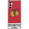 NHL Blackhawks Red Stripes Galaxy A14 5G Clear Case