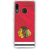 NHL Blackhawks Red Stripes Galaxy A20 Clear Case