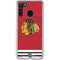 NHL Blackhawks Red Stripes Galaxy A21 Clear Case