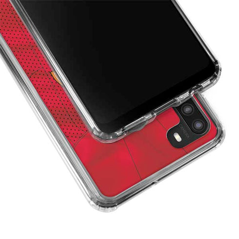 NHL Blackhawks Red Stripes Galaxy A21 Clear Case