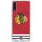 NHL Blackhawks Red Stripes Galaxy A50 Clear Case
