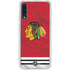 NHL Blackhawks Red Stripes Galaxy A50 Clear Case