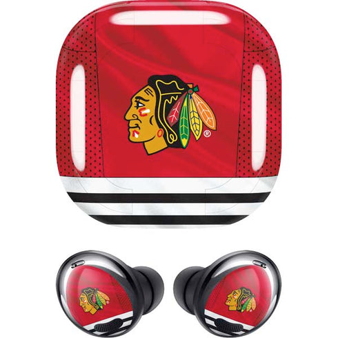 NHL Blackhawks Red Stripes Galaxy Buds Pro Skin