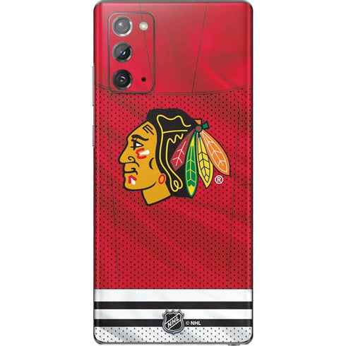 NHL Blackhawks Red Stripes Galaxy Note20 5G Skin