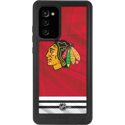 NHL Blackhawks Red Stripes Galaxy Note20 5G Waterproof Case