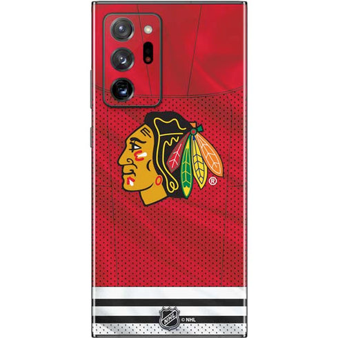 NHL Blackhawks Red Stripes Galaxy Note20 Ultra 5G Skin