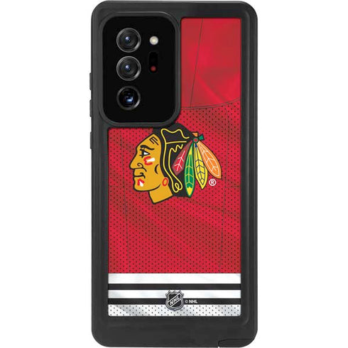 NHL Blackhawks Red Stripes Galaxy Note20 Ultra 5G Waterproof Case