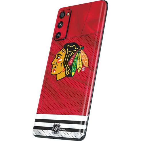 NHL Blackhawks Red Stripes Galaxy S20 Fan Edition Skin