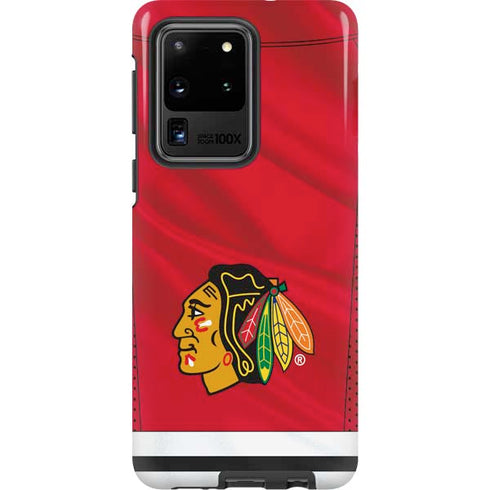 NHL Blackhawks Red Stripes Galaxy S20 Ultra 5G Pro Case