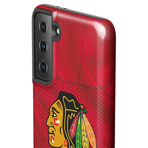 NHL Blackhawks Red Stripes Galaxy S21 Plus 5G Pro Case