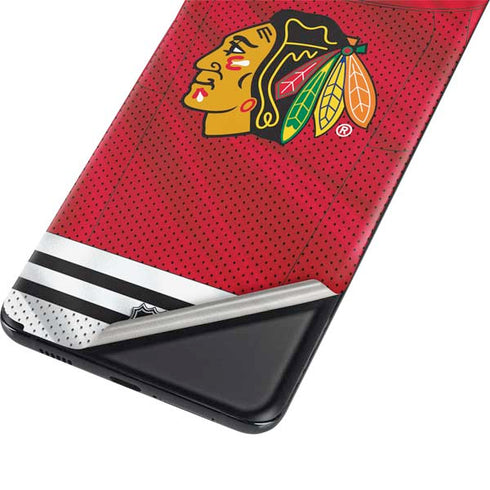 NHL Blackhawks Red Stripes Galaxy S21 Plus 5G Skin