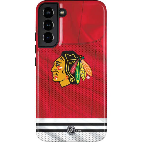 NHL Blackhawks Red Stripes Galaxy S22 Plus Pro Case