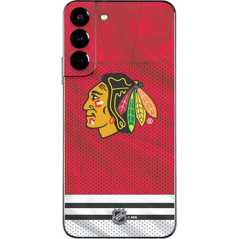 NHL Blackhawks Red Stripes Galaxy S22 Plus Skin