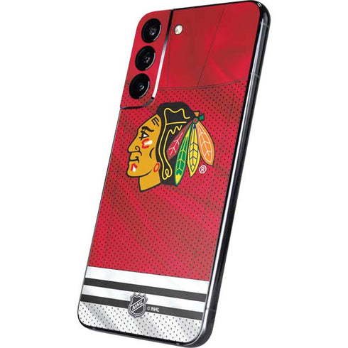 NHL Blackhawks Red Stripes Galaxy S22 Plus Skin