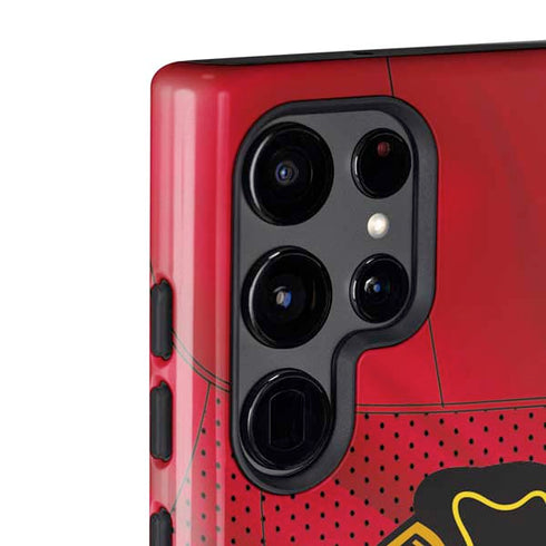 NHL Blackhawks Red Stripes Galaxy S22 Ultra Pro Case
