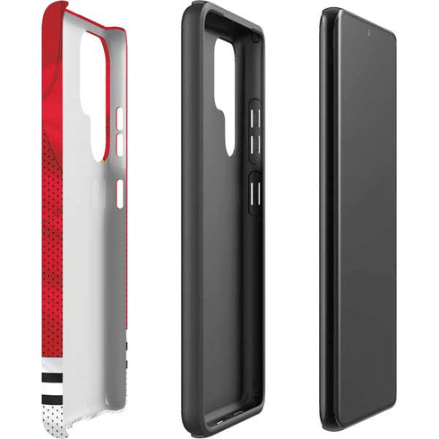 NHL Blackhawks Red Stripes Galaxy S22 Ultra Pro Case