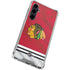 NHL Blackhawks Red Stripes Galaxy S23 FE Clear Case