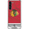 NHL Blackhawks Red Stripes Galaxy S23 Plus Clear Case