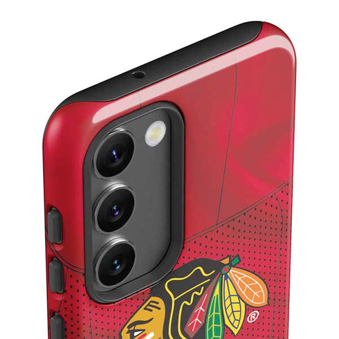 NHL Blackhawks Red Stripes Galaxy S23 Plus Pro Case