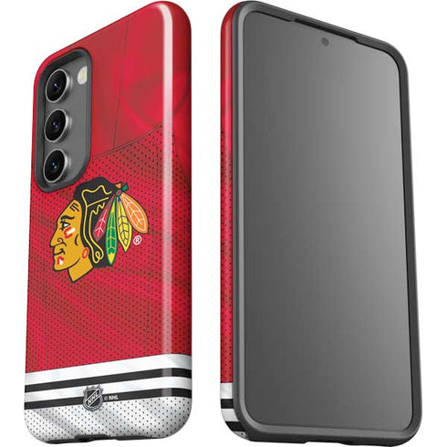NHL Blackhawks Red Stripes Galaxy S23 Pro Case