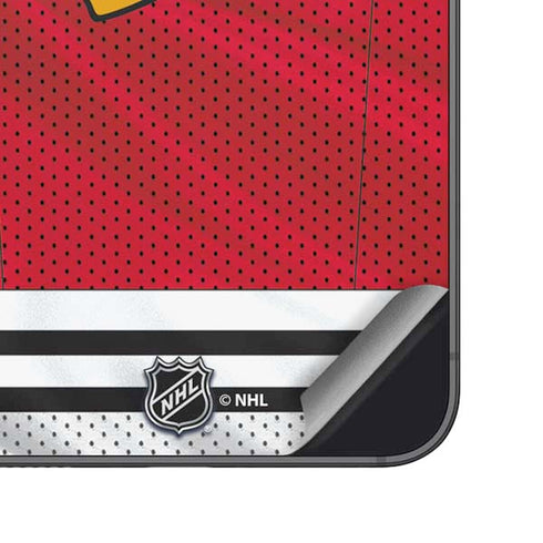 NHL Blackhawks Red Stripes Galaxy S23 Skin