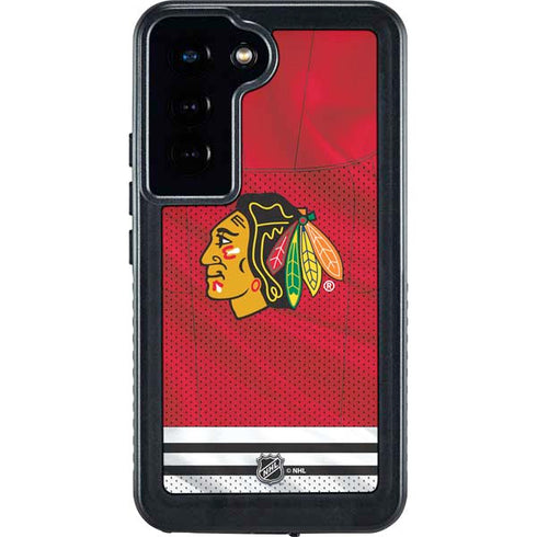 NHL Blackhawks Red Stripes Galaxy S23 Waterproof Case
