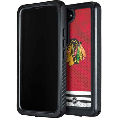 NHL Blackhawks Red Stripes Galaxy S23 Waterproof Case