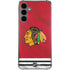 NHL Blackhawks Red Stripes Galaxy S24 Plus Clear Case