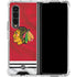 NHL Blackhawks Red Stripes Galaxy Z Fold4 5G Clear Case