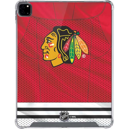 NHL Blackhawks Red Stripes iPad Pro 12.9in (2020) Clear Case