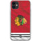 NHL Blackhawks Red Stripes iPhone 11 Clear Case
