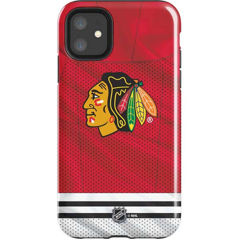 NHL Blackhawks Red Stripes iPhone 11 Impact Case