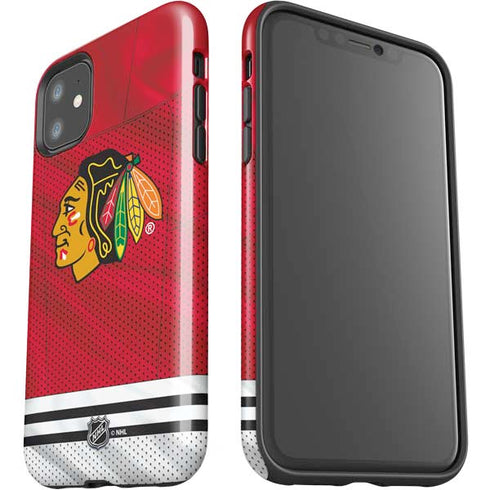 NHL Blackhawks Red Stripes iPhone 11 Impact Case