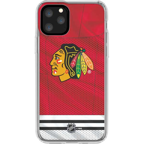 NHL Blackhawks Red Stripes iPhone 11 Pro Clear Case