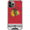 NHL Blackhawks Red Stripes iPhone 11 Pro Max Clear Case