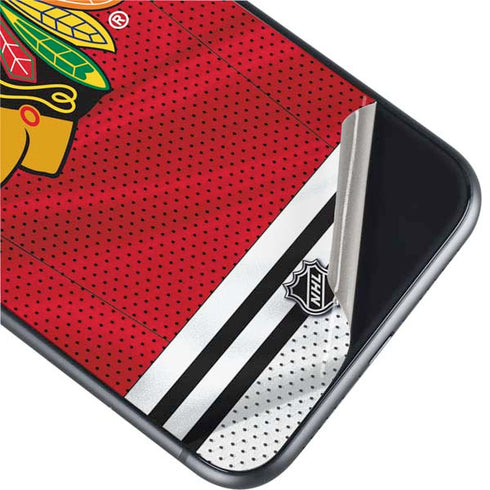 NHL Blackhawks Red Stripes iPhone 11 Skin