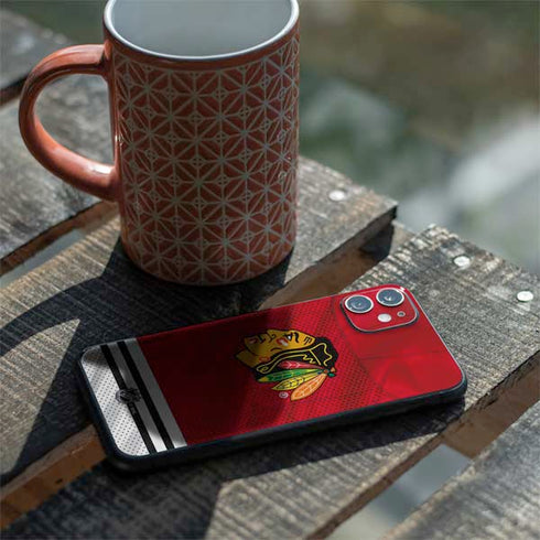 NHL Blackhawks Red Stripes iPhone 11 Skin