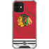 NHL Blackhawks Red Stripes iPhone 12 Clear Case