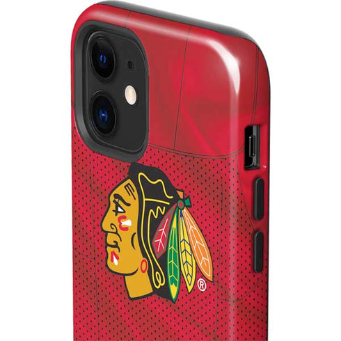 NHL Blackhawks Red Stripes iPhone 12 Impact Case