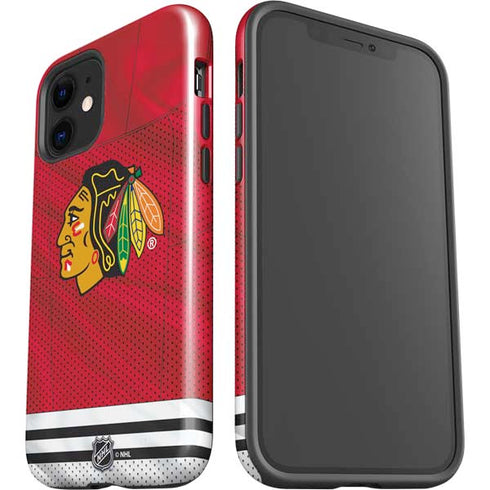 NHL Blackhawks Red Stripes iPhone 12 Impact Case