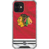 NHL Blackhawks Red Stripes iPhone 12 Mini Clear Case