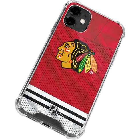 NHL Blackhawks Red Stripes iPhone 12 Mini Clear Case